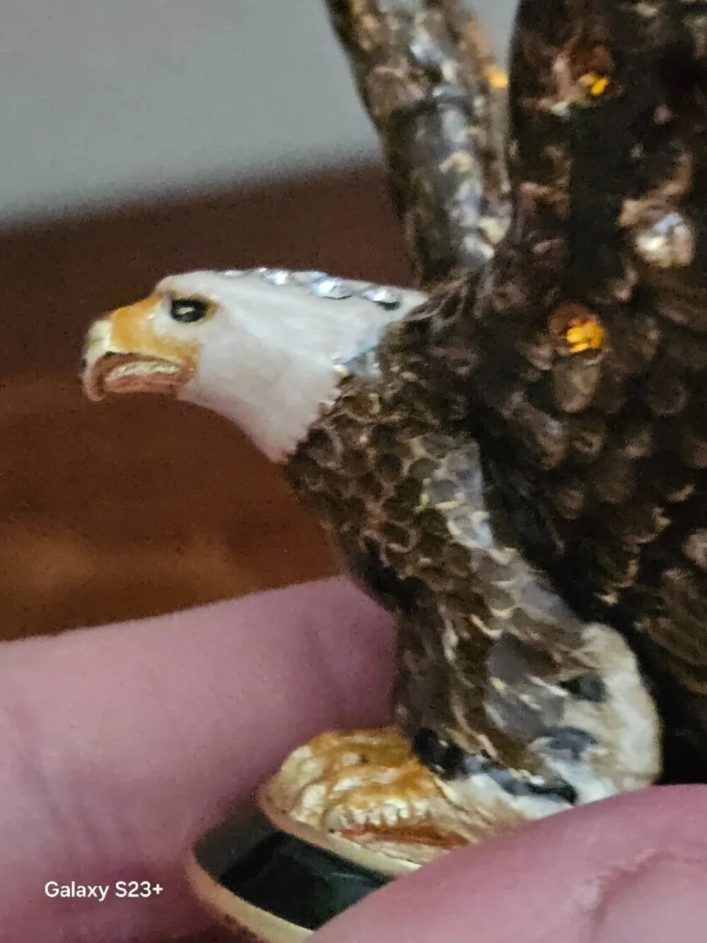 RARE VINTAGE JAY STRONGWATER EAGLE LINCOLN WASHINGTON DESK FIGURINE OBJET